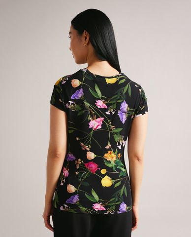  TED BAKER - Áo thun nữ cổ tròn tay ngắn Vikina 