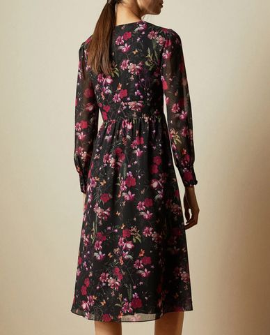  TED BAKER - Đầm midi họa tiết hoa Adriela 