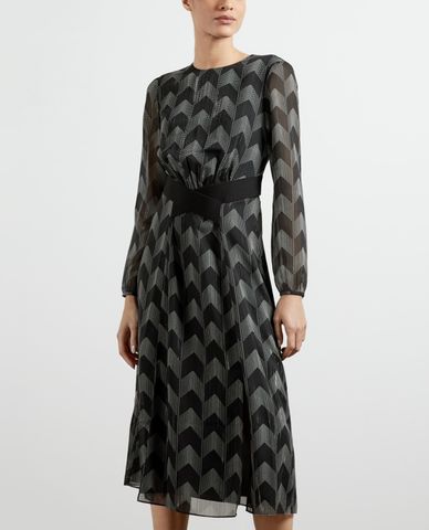  TED BAKER - Đầm mini cổ tròn tay dài Atlas Double Split 