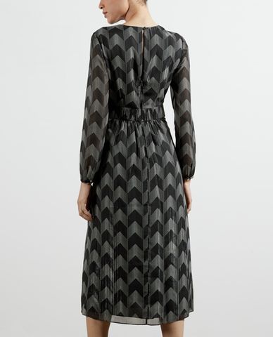  TED BAKER - Đầm mini cổ tròn tay dài Atlas Double Split 