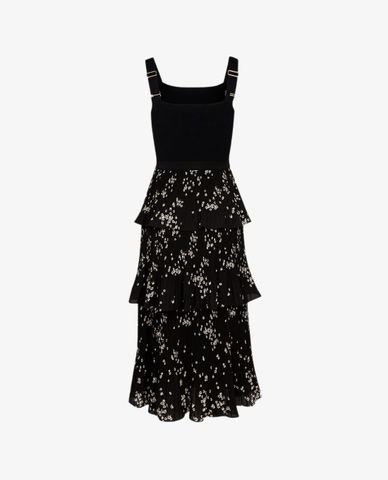  TED BAKER - Đầm midi sát nách xếp tầng Betee 