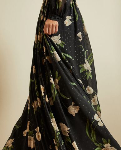  TED BAKER - Đầm maxi tay dài họa tiết hoa Deenha 