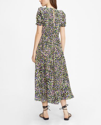  TED BAKER - Đầm midi cổ tròn ngắn tay Graduated Deyja 