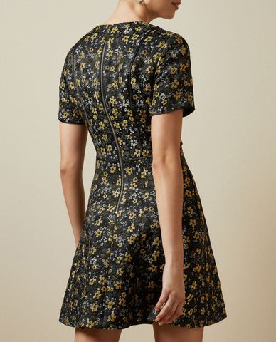  TED BAKER - Đầm mini chữ A cổ tròn Divwine 