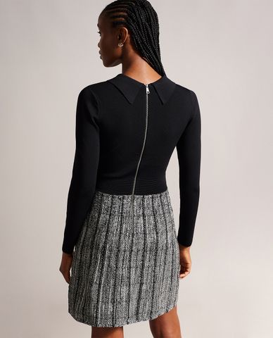  TED BAKER - Đầm mini cổ bẻ tay dài Leanno 