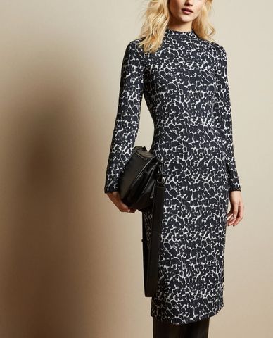  TED BAKER - Đầm midi ôm body tay dài Liniee 