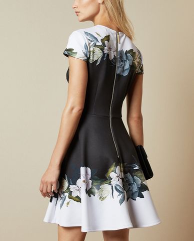  TED BAKER - Đầm mini cổ tròn ngắn tay Louva 