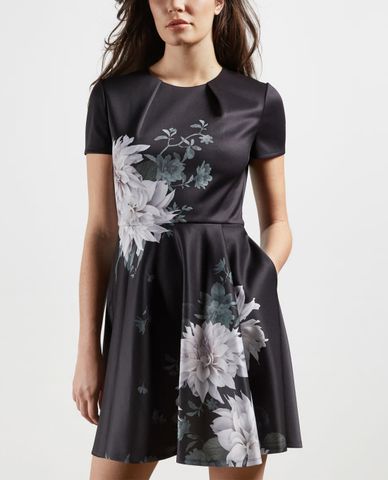  TED BAKER - Đầm mini dáng xòe họa tiết hoa Luicy 
