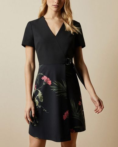  TED BAKER - Đầm mini cổ V dáng quấn Mizalia 