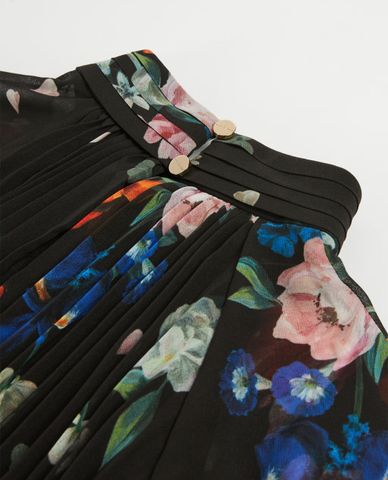  TED BAKER - Đầm midi tay dài xếp li Naniro 