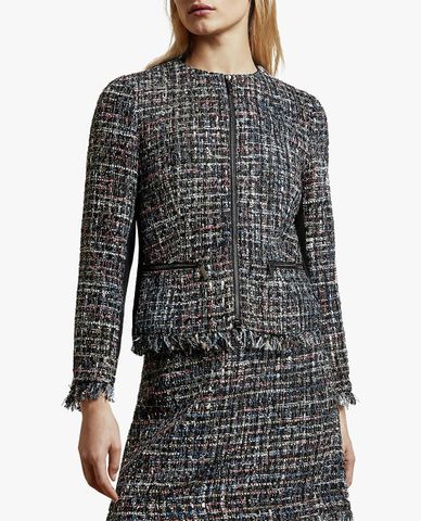  TED BAKER - Áo khoác kiểu nữ tay dài phối zip Honoraa 