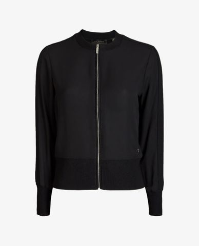  TED BAKER - Áo cardigan nữ phối zip Jehney 