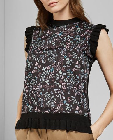  TED BAKER - Áo kiểu nữ sát nách cổ tròn Letino 