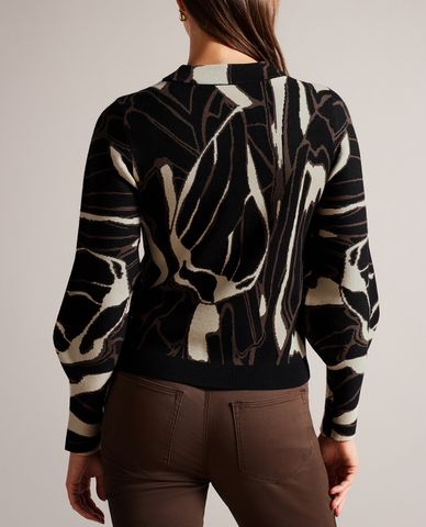  TED BAKER - Áo dệt kim nữ tay dài cổ tròn Marelia 