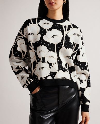  TED BAKER - Áo len nữ tay dài cổ tròn Pipha 