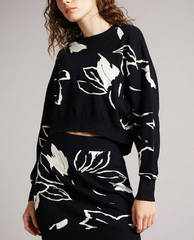  TED BAKER - Áo sweater nữ dệt kim dáng lửng Ruthii 