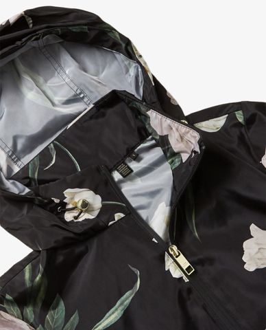  TED BAKER - Áo khoác nữ phom dài họa tiết hoa Orriana Elderflower Packaway 