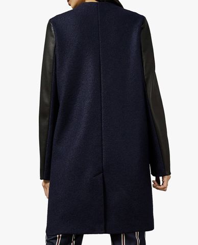  TED BAKER - Áo khoác nữ dáng dài phối zip Vipper 