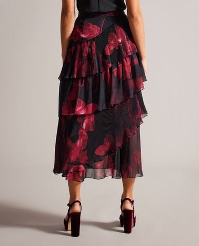  TED BAKER - Chân váy xếp tầng midi Ferelia 