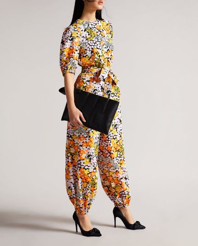  TED BAKER - Jumpsuits nữ tay ngắn họa tiết hoa Yilena 