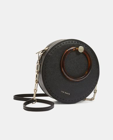  TED BAKER - Túi đeo chéo nữ hình hộp tròn Black Acantha 