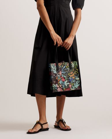  TED BAKER - Túi tote nữ phom chữ nhật in hoa Beaicon 