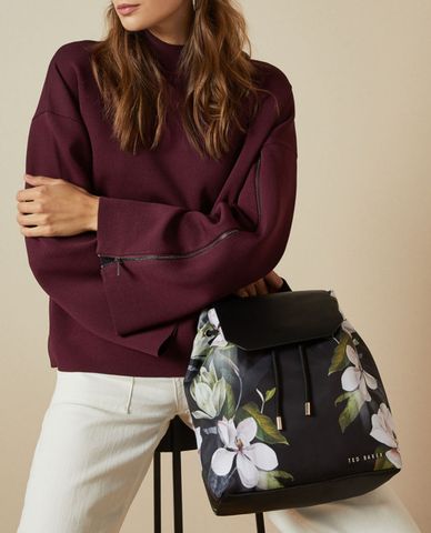  TED BAKER - Balo nữ dây rút họa tiết hoa Trindy 