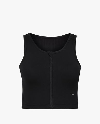  PRO SPECS - Áo bra thể thao cổ tròn sát nách phối zip TW Crop Full Zip Up 