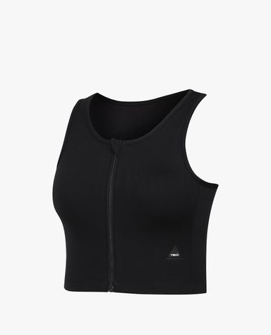  PRO SPECS - Áo bra thể thao cổ tròn sát nách phối zip TW Crop Full Zip Up 