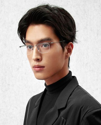  MUJOSH - Gọng kính unisex chữ nhật dáng mảnh thời trang 