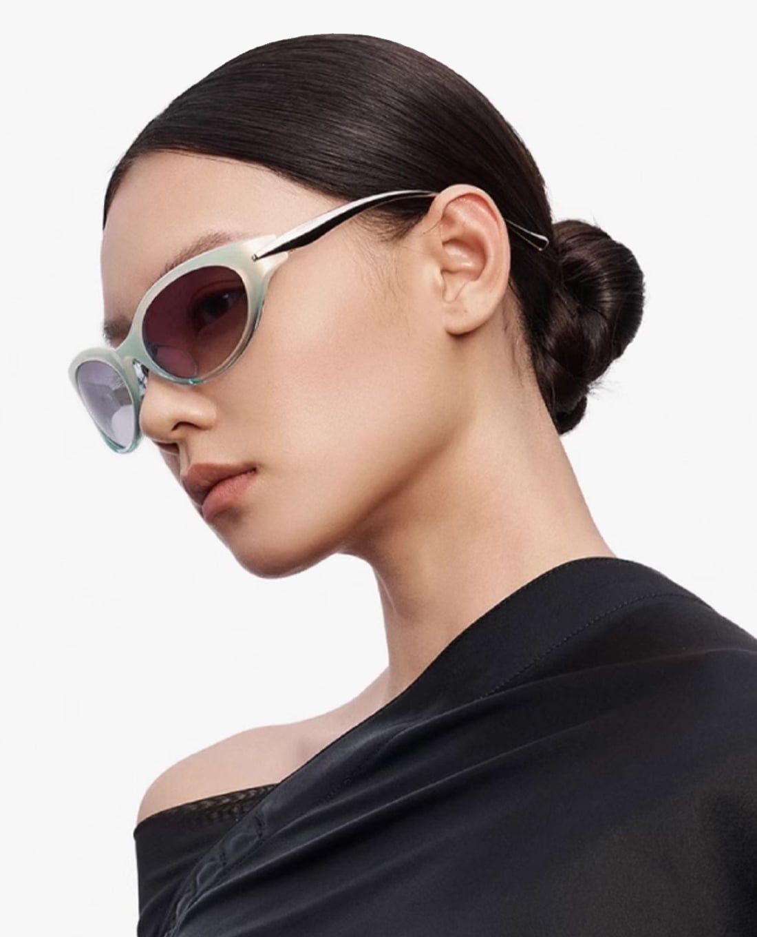 MUJOSH - Kính mát unisex gọng mắt mèo thời thượng