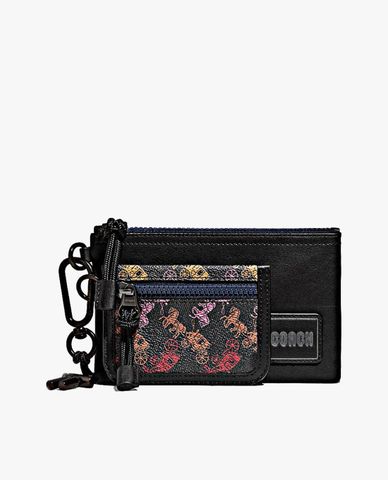  COACH - Ví nam cầm tay chữ nhật Double Pouch Lanyard 