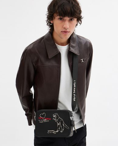  COACH - Túi đeo chéo nam Charter 24 With Sketch Print 