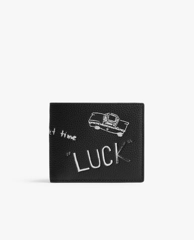  COACH - Ví nam dáng ngắn 3 In 1 With Sketch Print 