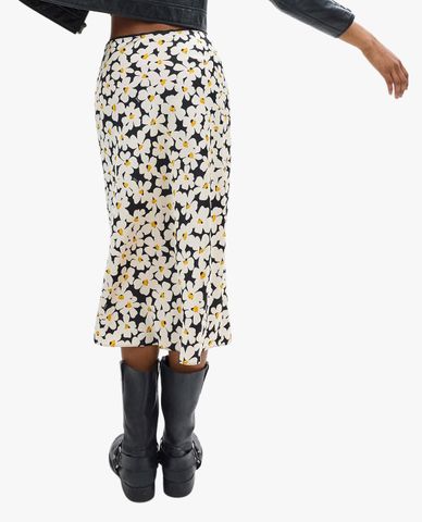  COACH - Chân váy phom suông midi phối hoạ tiết Floral 