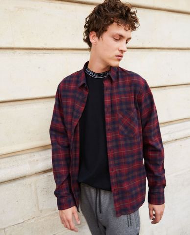  THE KOOPLES - Áo sơ mi nam tay dài sọc ca rô 