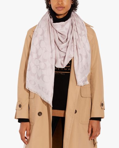  COACH - Khăn choàng nữ chữ nhật Signature Stole 