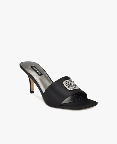  NINE WEST - Giày mules cao gót nữ quai ngang hở mũi Donly 