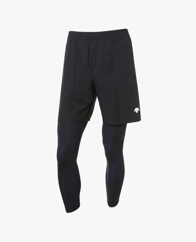  DESCENTE - Quần shorts legging thể thao nam 2 trong 1 
