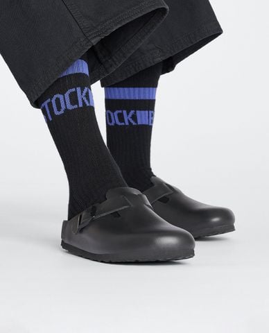  BIRKENSTOCK - Vớ unisex cổ cao phối sọc thời trang 