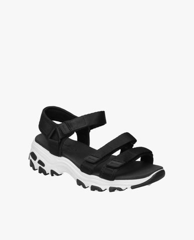  SKECHERS - Giày sandals nữ đế thấp quai ngang D'Lites Fresh 