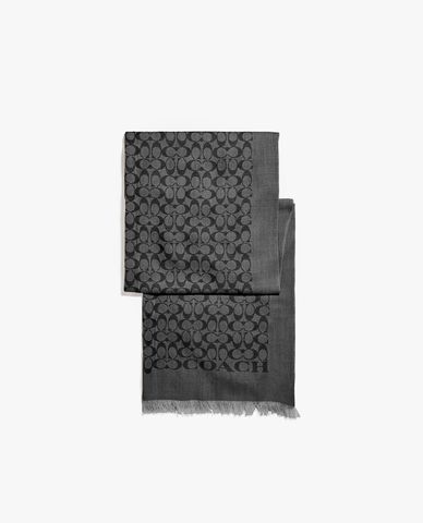  COACH - Khăn choàng nữ tua rua Signature 