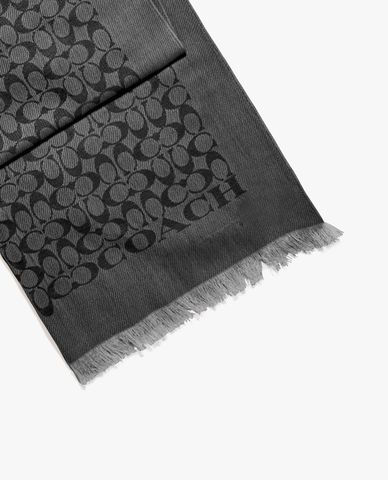  COACH - Khăn choàng nữ tua rua Signature 