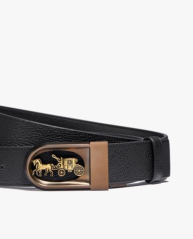  COACH - Thắt lưng nam bản vừa mặt khóa kim loại 