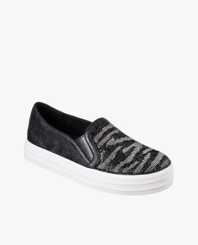  SKECHERS - Giày slip on nữ Double Up Natural Instinct 
