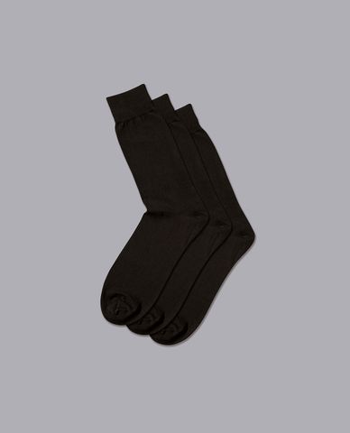  CHARLES TYRWHITT - Set 3 đôi vớ cổ cao nam Cotton 