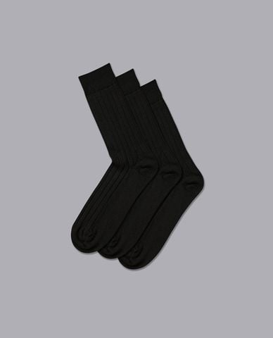  CHARLES TYRWHITT - Set 3 đôi vớ cổ cao nam Merino Wool 