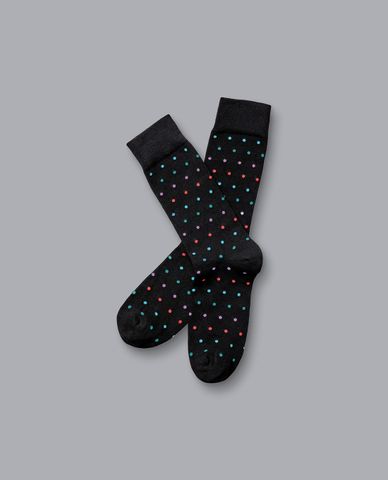  CHARLES TYRWHITT - Vớ cổ cao nam thời trang Multi Spot 