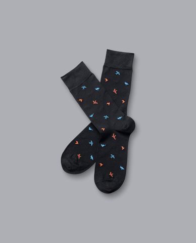  CHARLES TYRWHITT - Vớ cổ cao nam Multi Origami Bird Motif 