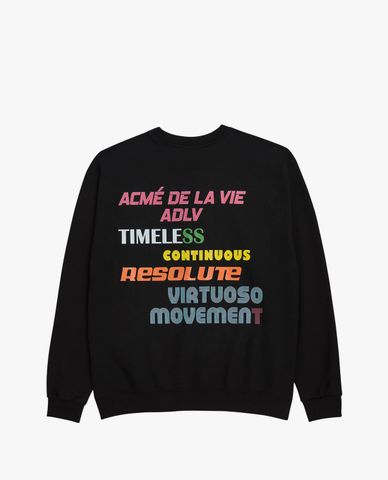  ADLV - Áo sweatshirt tay dài cổ tròn Multi Logo 
